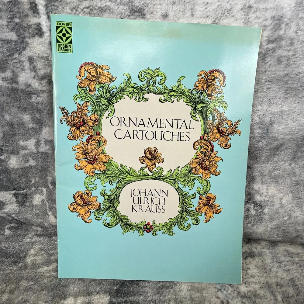 Dover Vtg‎ Johann Ulrich Krauss Ornamental Cartouches Paperback 1988 Baroque Art